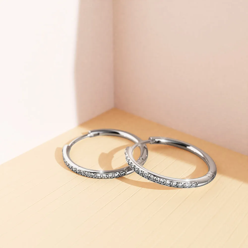 Boxed Timeless Bling Embellished with SWAROVSKI® crystals In White Gold