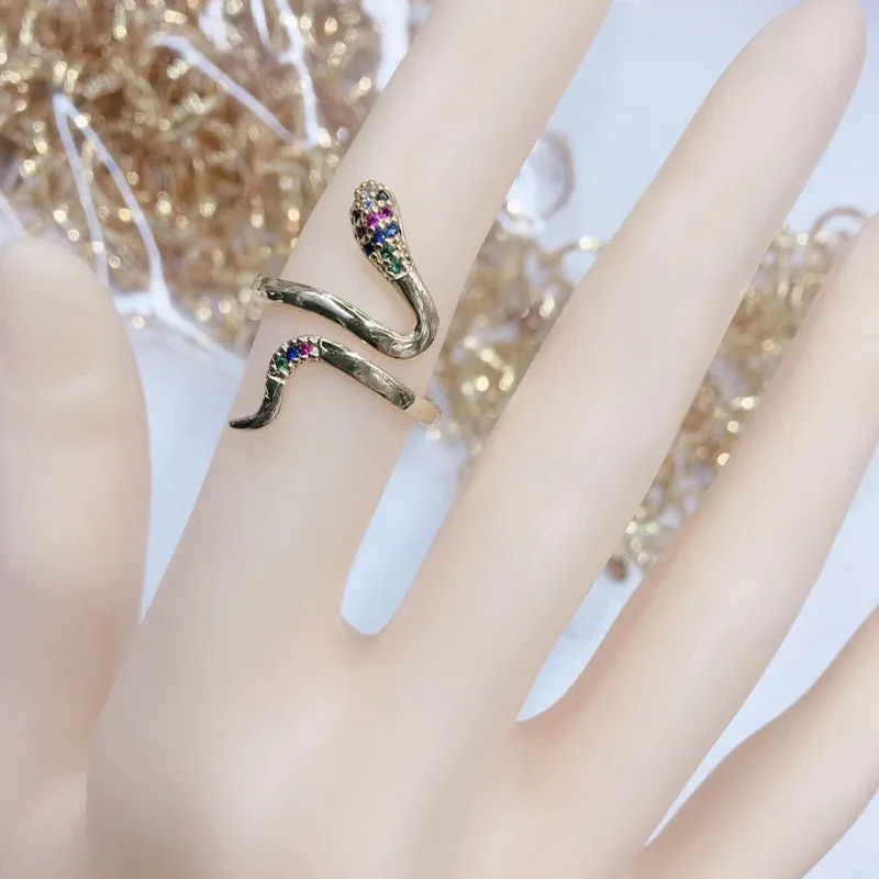 Colorful Luxurious Geometric Zircon Fashion Rings