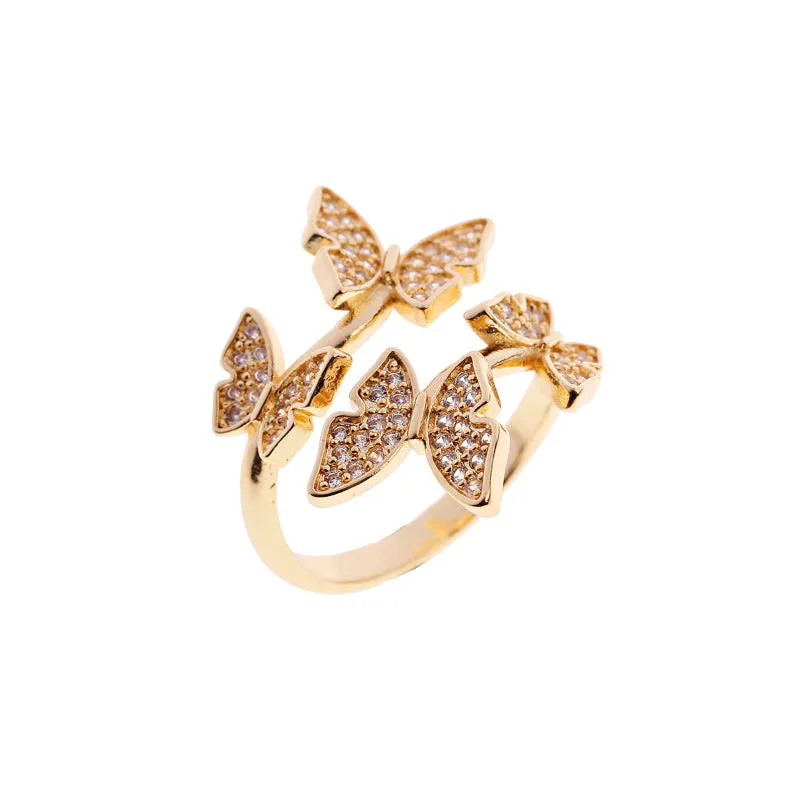 Colorful Luxurious Geometric Zircon Fashion Rings