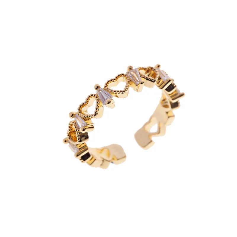 Colorful Luxurious Geometric Zircon Fashion Rings