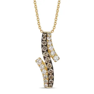Creme Brulee® Pendant featuring Chocolate and Nude Diamonds