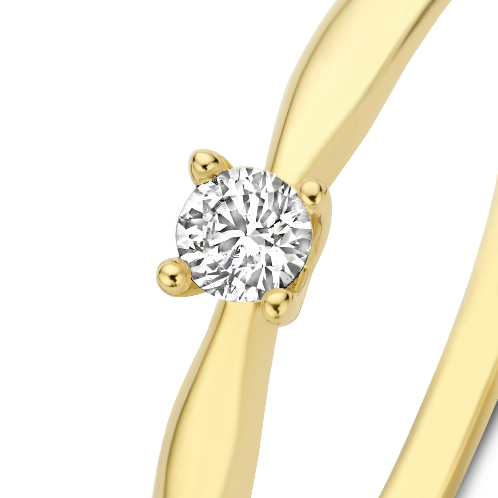 De la Paix Christine 14 karat gold ring with diamond 0.10 carat
