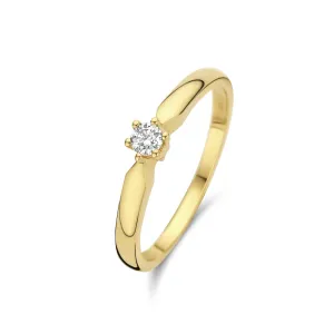 De la Paix Sybil 14 karat gold ring with diamond 0.10 carat