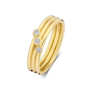De la Paix Viviane 14 karat gold ring with diamond 0.09 carat