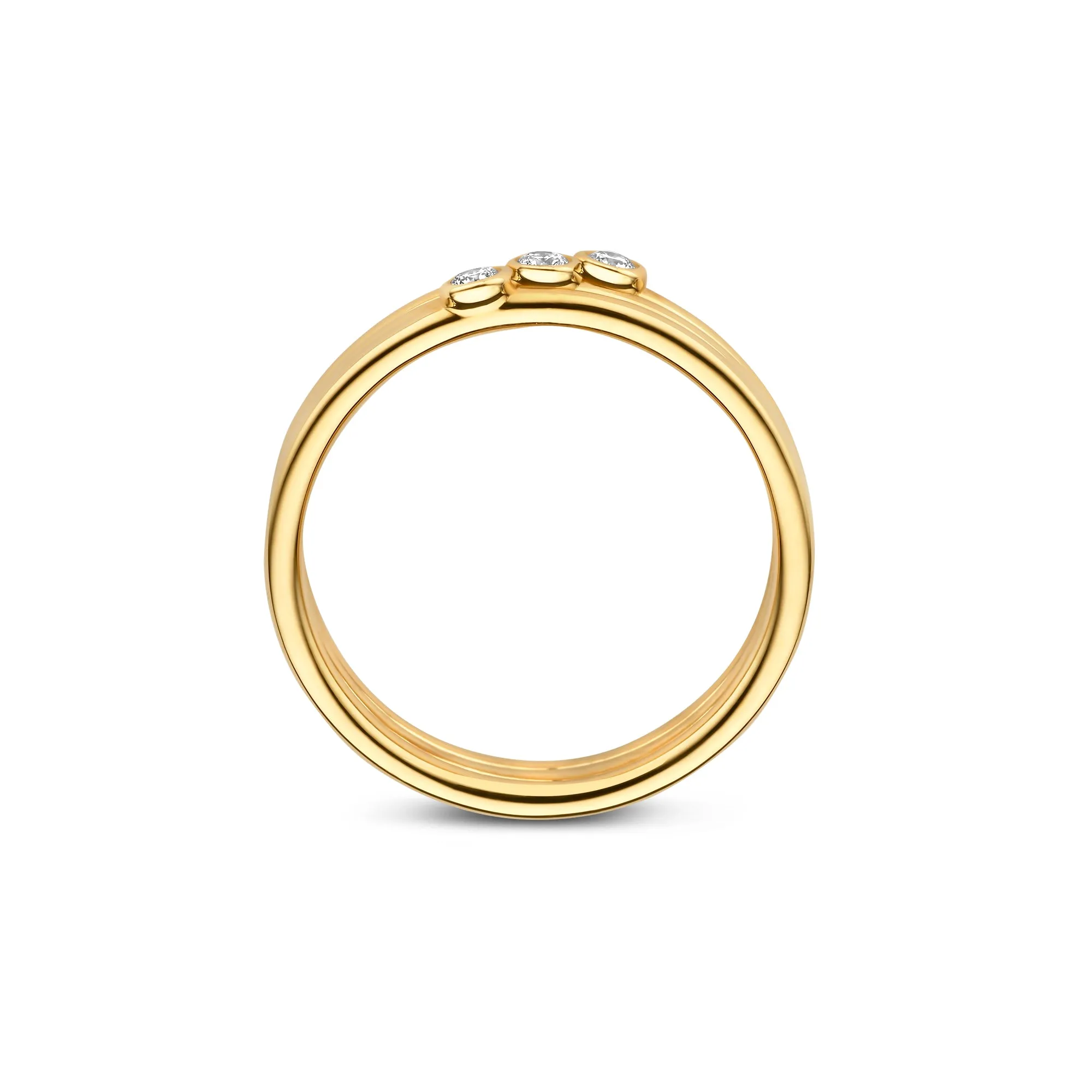 De la Paix Viviane 14 karat gold ring with diamond 0.09 carat