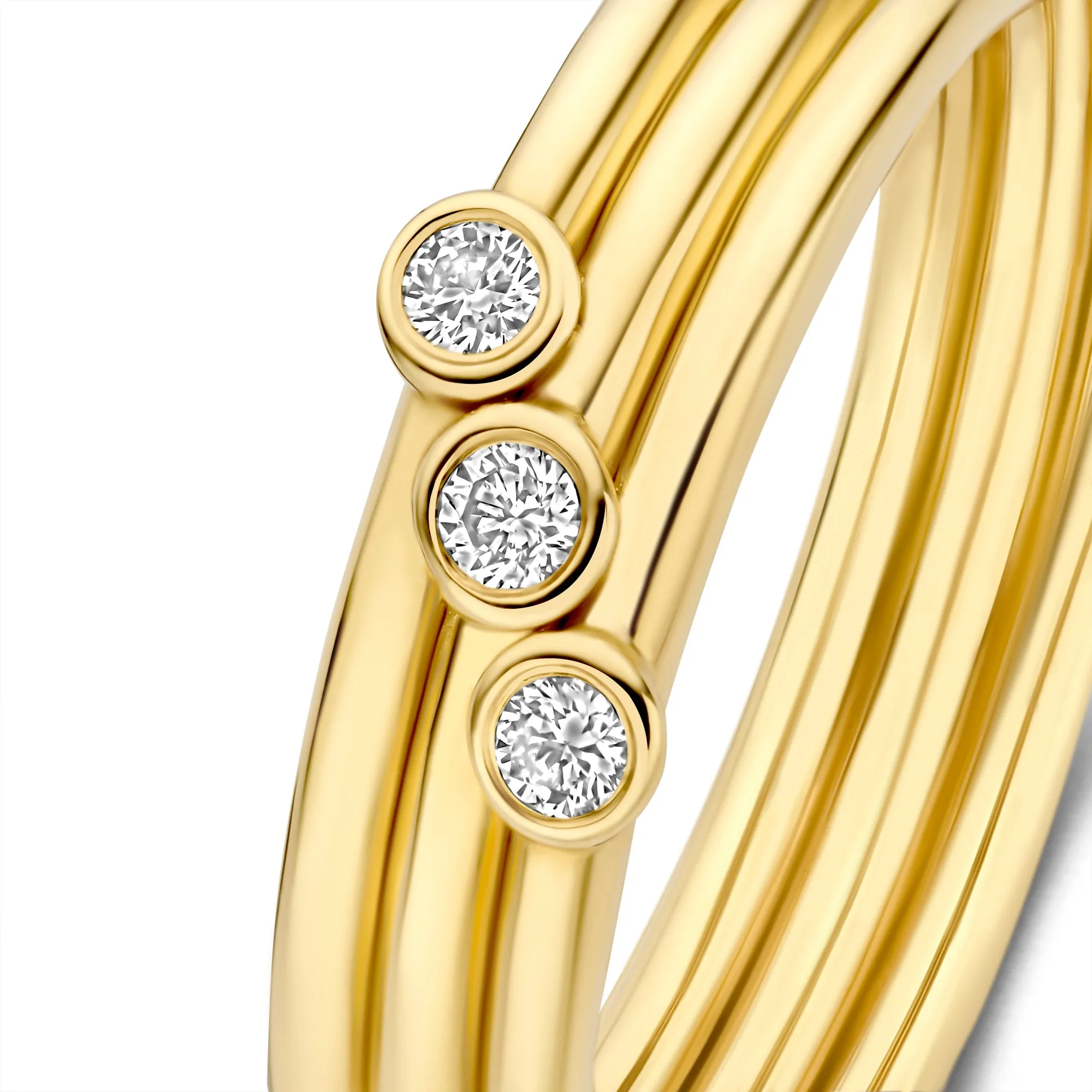 De la Paix Viviane 14 karat gold ring with diamond 0.09 carat
