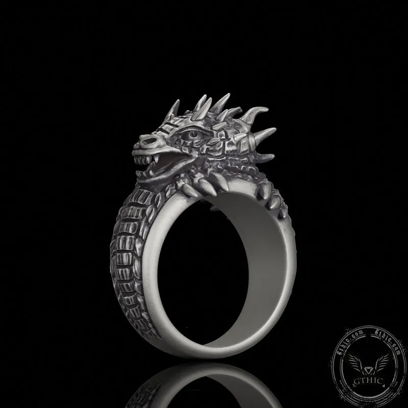 Demonic Dragon Sterling Silver Ring