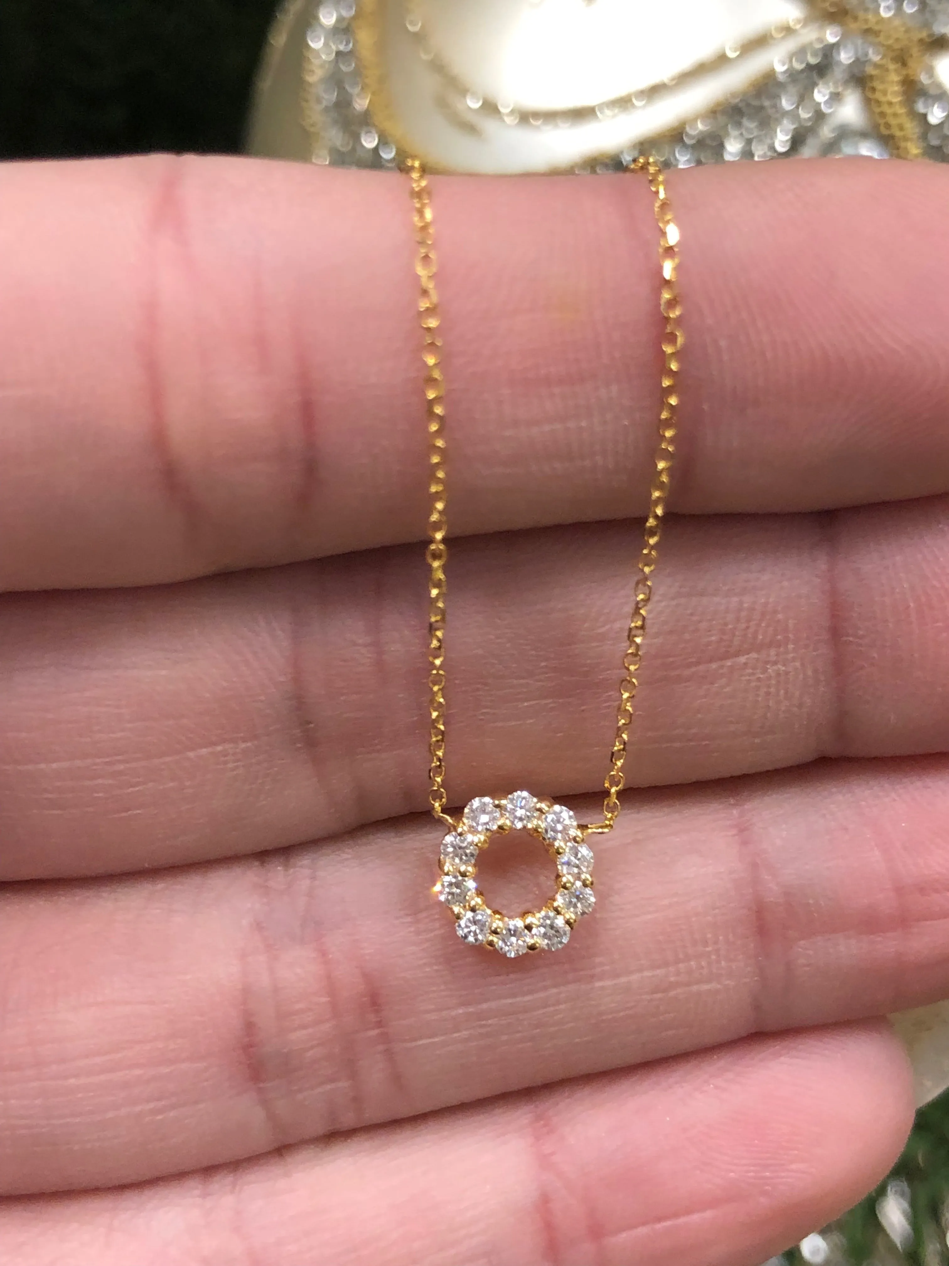 Diamond Circle Necklace