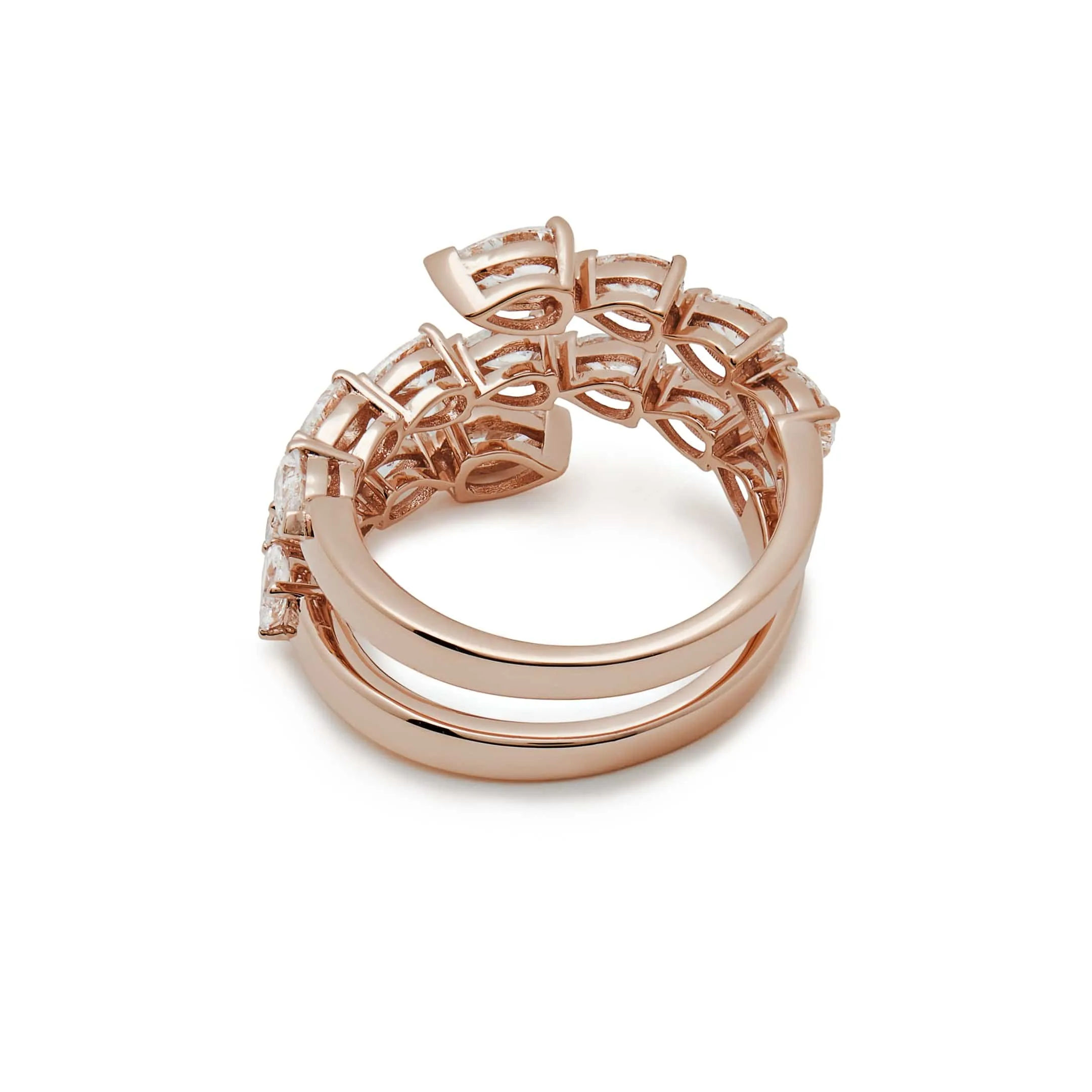 Diamond Twist Rose Gold Ring