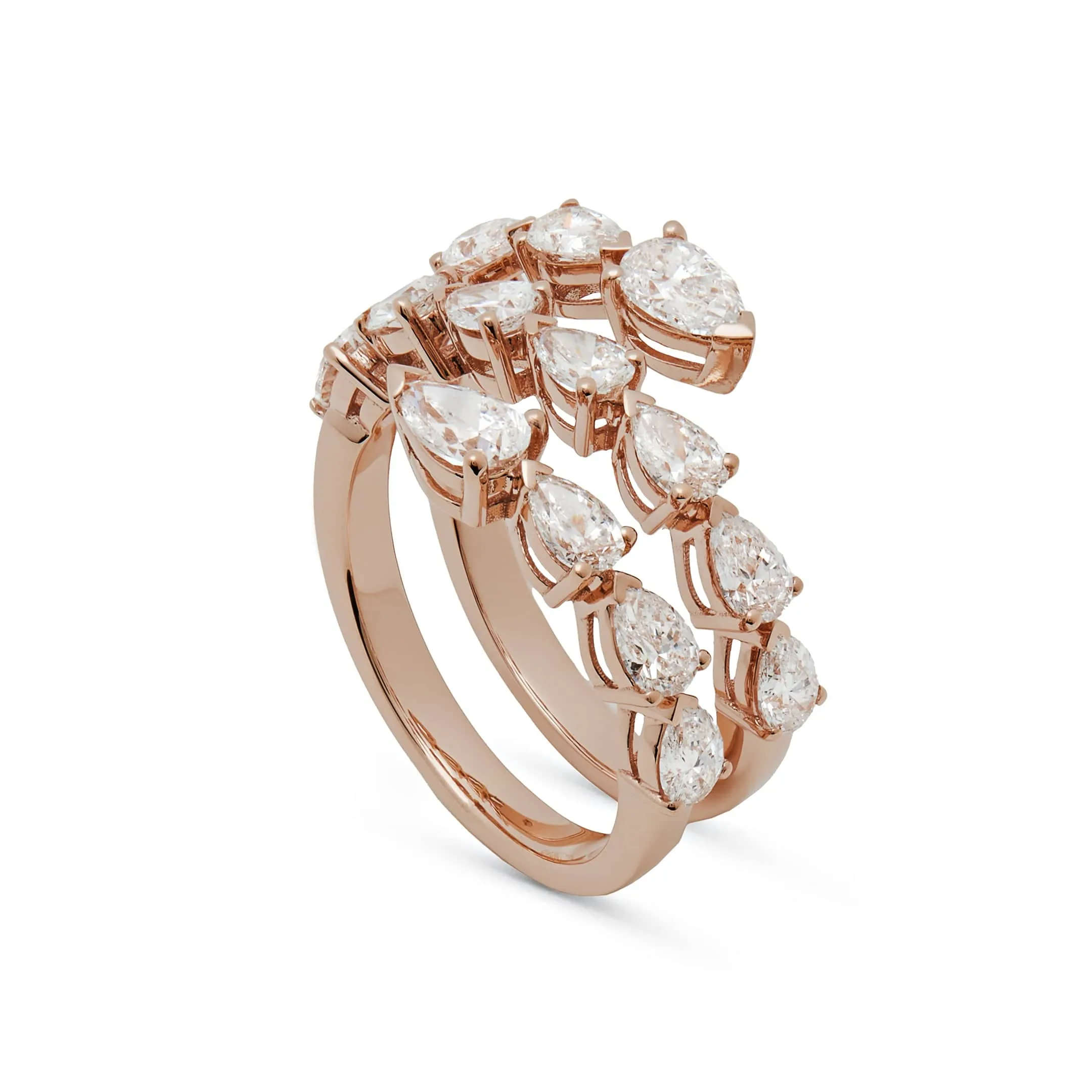 Diamond Twist Rose Gold Ring