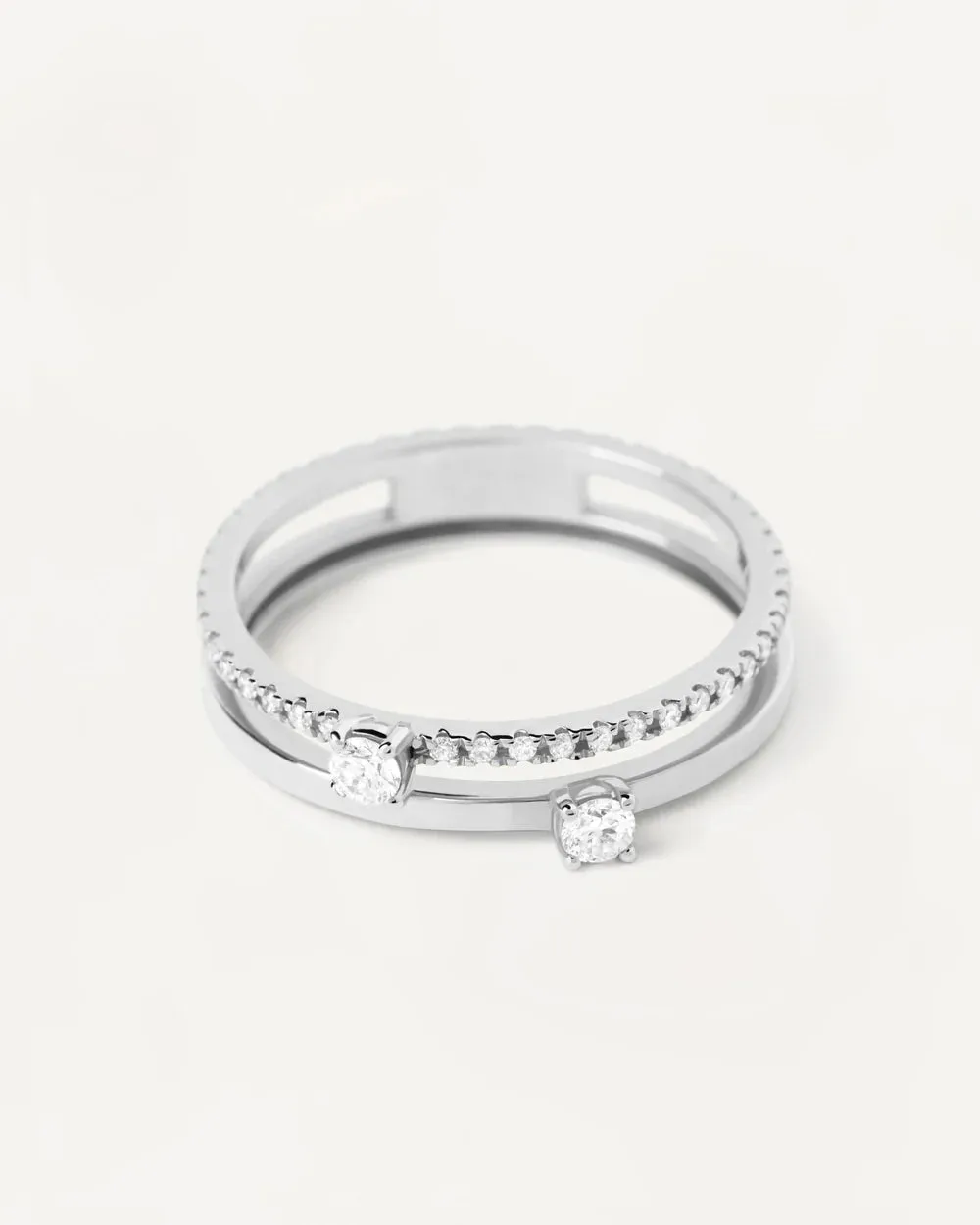 Double Layered Ring in 14k Gold over Sterling Silver
