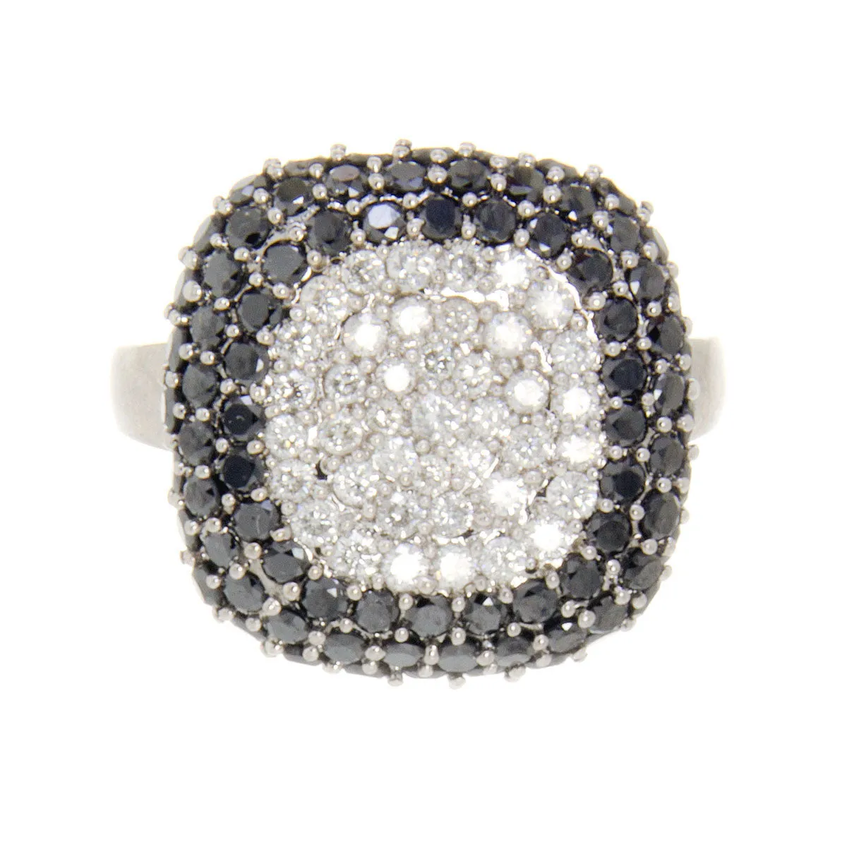 Effy 2.50ct Black & White Diamond Cushion Ring