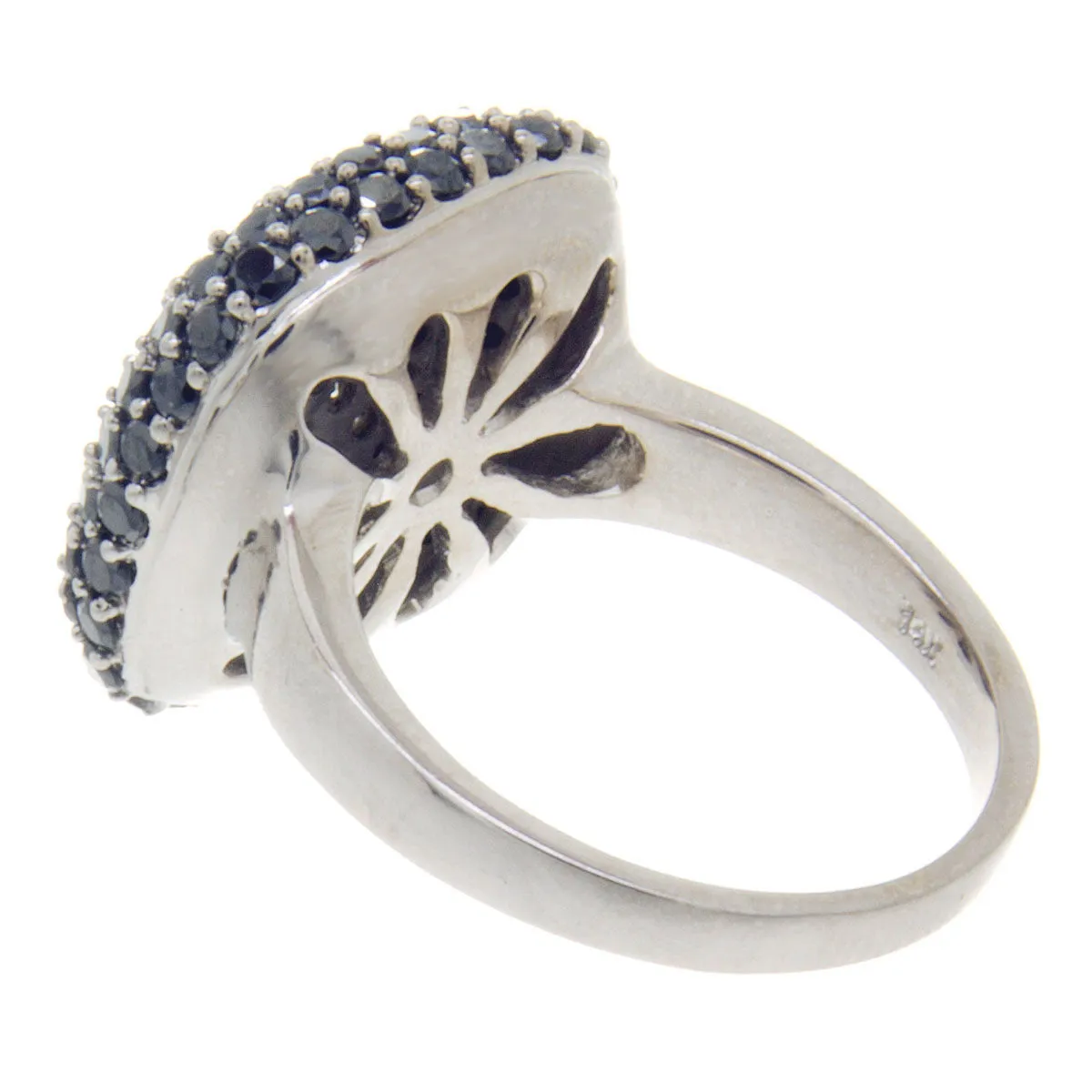 Effy 2.50ct Black & White Diamond Cushion Ring
