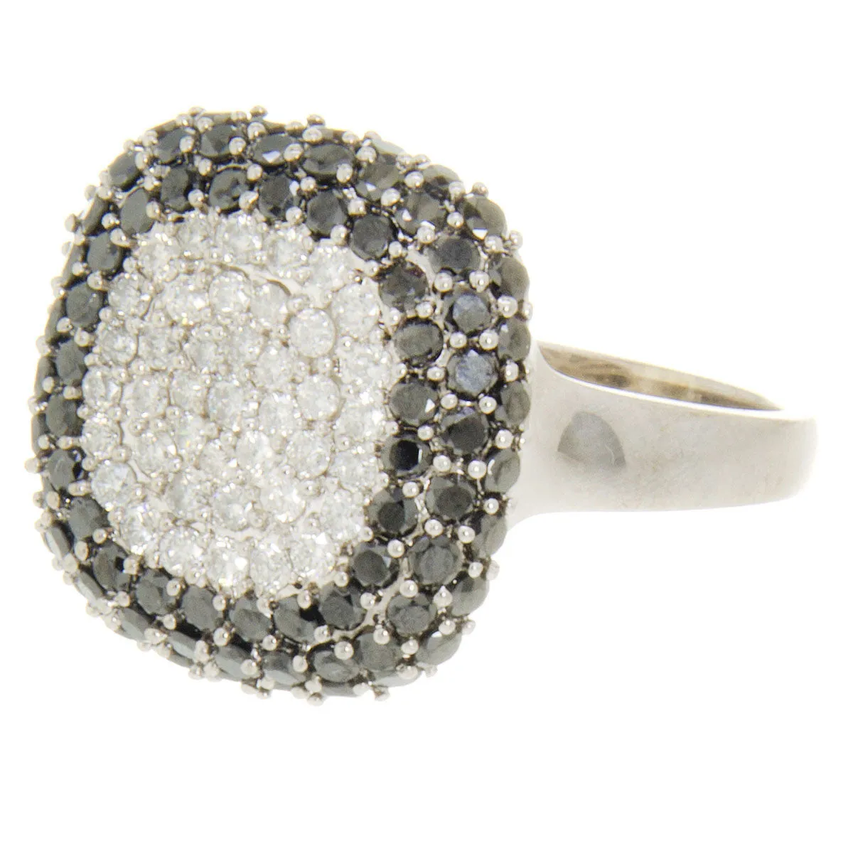 Effy 2.50ct Black & White Diamond Cushion Ring