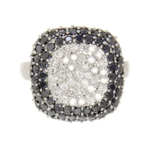 Effy 2.50ct Black & White Diamond Cushion Ring