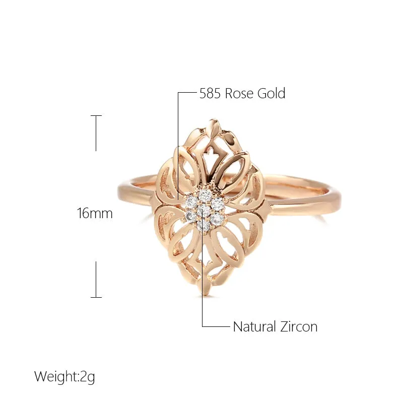 Elegant Flower Hollow Finger Rings