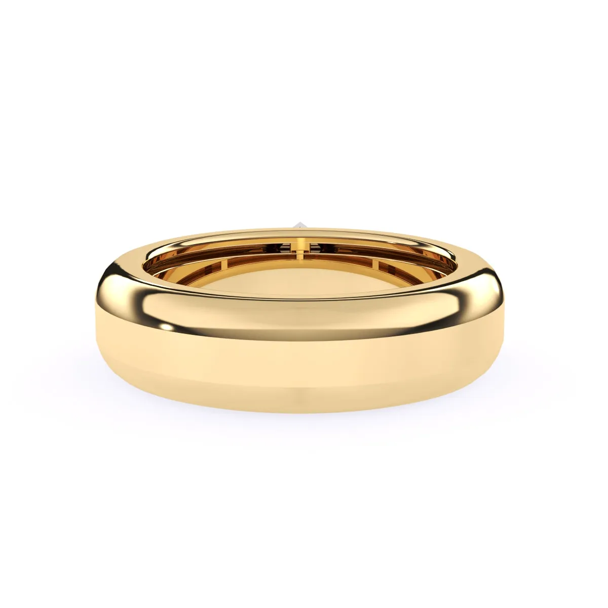 Elegant Pear Bezel Two Tone Wedding Ring