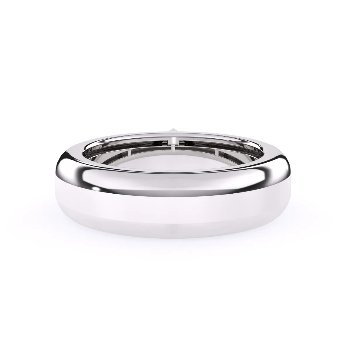 Elegant Pear Bezel Two Tone Wedding Ring