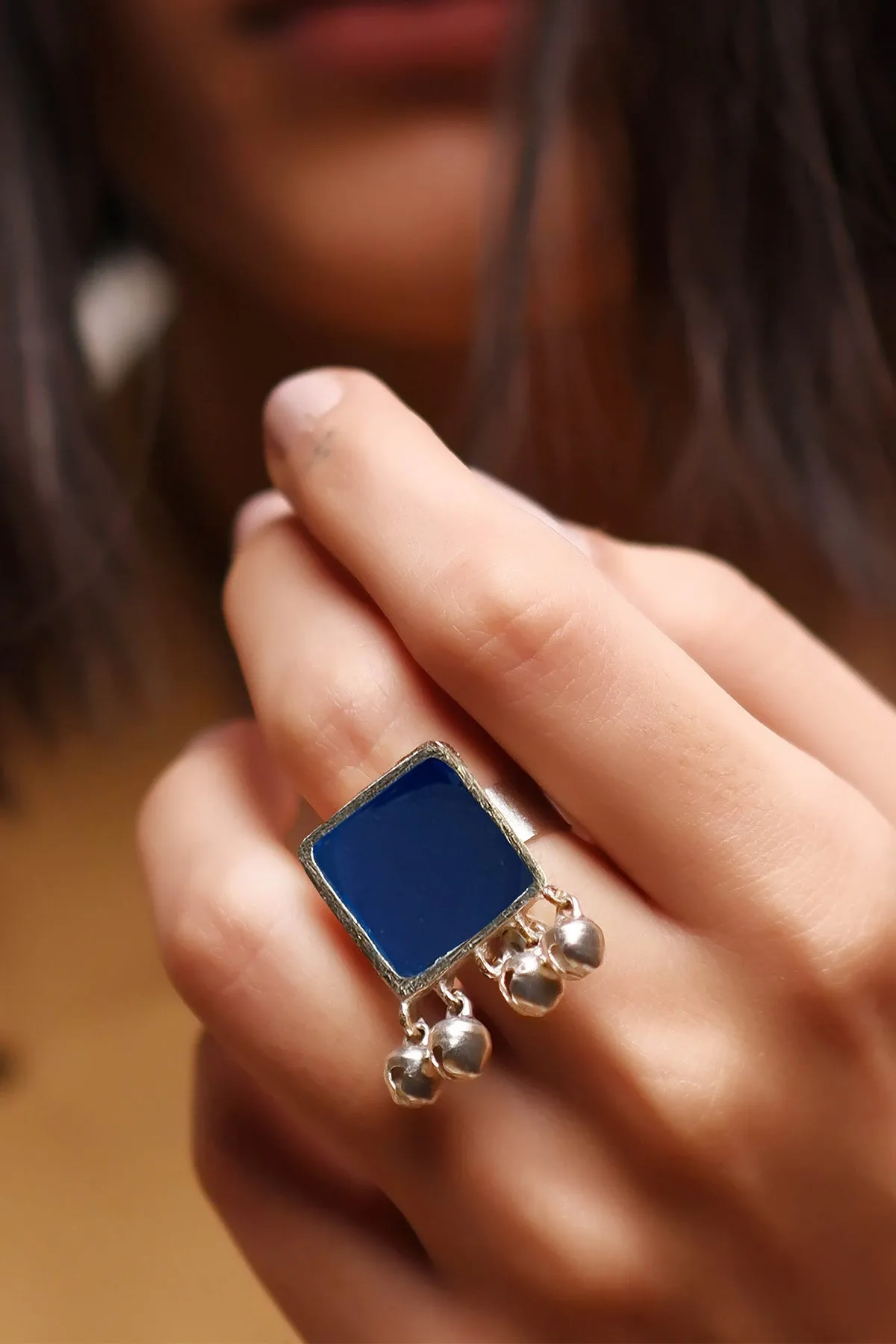 Elegant Ring - Navy Blue