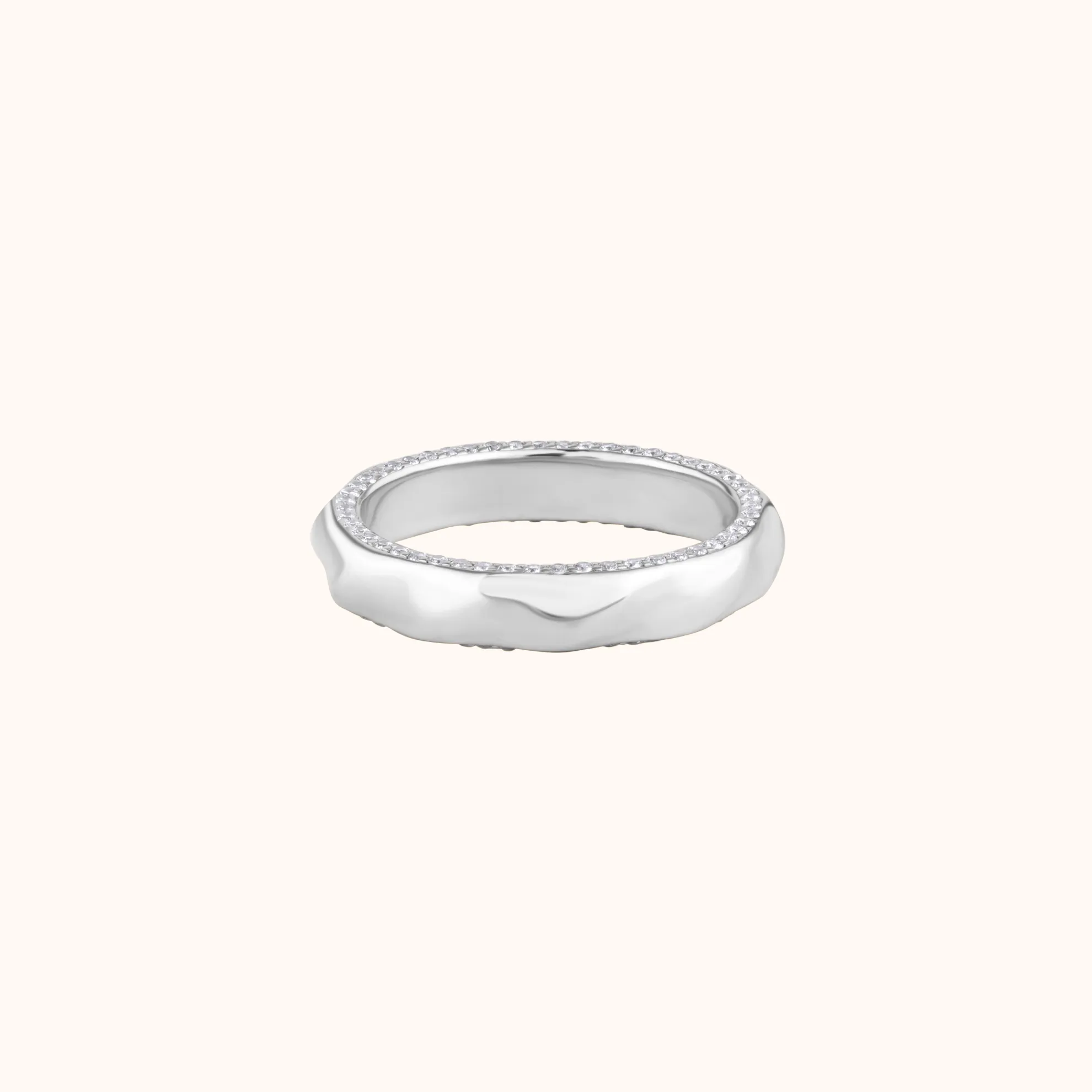 Elegant Twisted Silver Ring