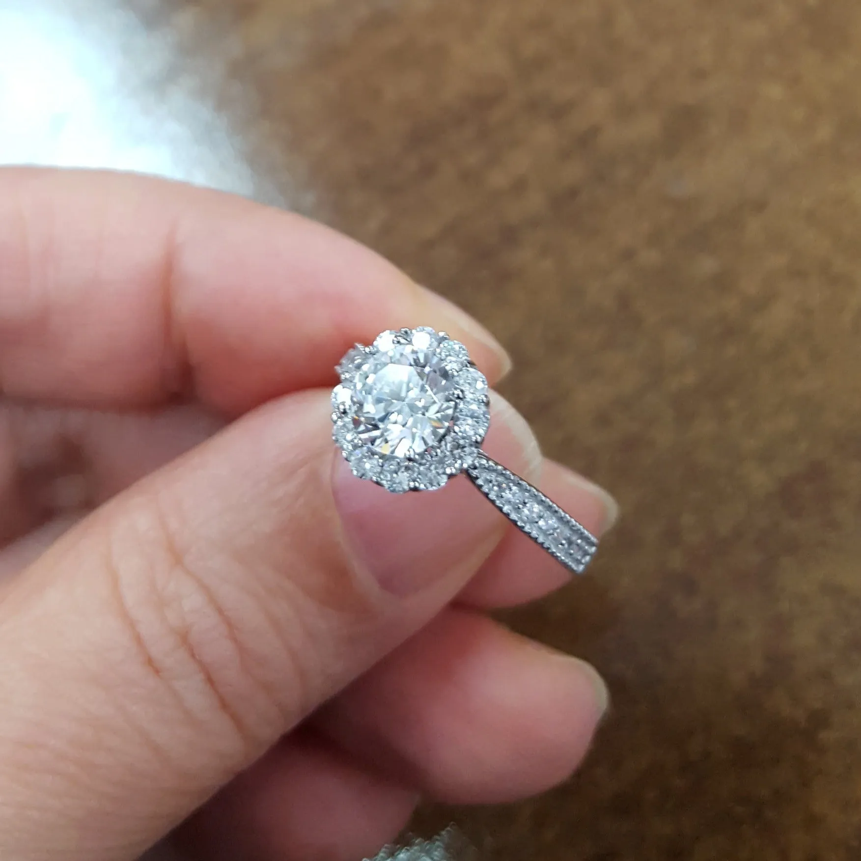 Elegant Vintage Halo Engagement Ring
