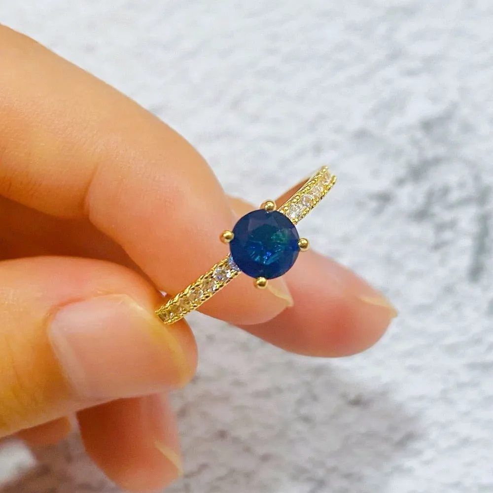 Elegant Zircon Crystal Engagement Rings