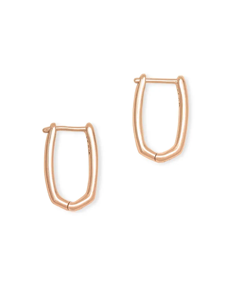 Ellen Huggie Earrings in 18K Rose Gold Vermeil by Kendra Scott