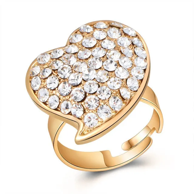 Fashion Elegant Imitation Pearl Adjustable Opening Rings For Women