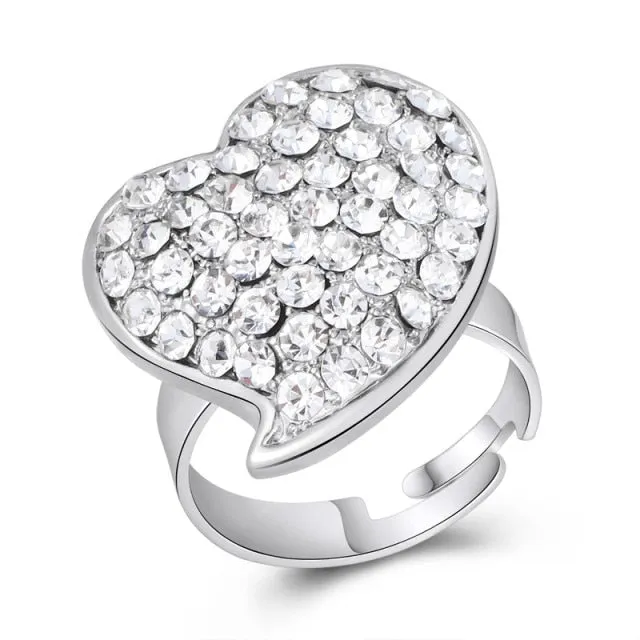 Fashion Elegant Imitation Pearl Adjustable Opening Rings For Women