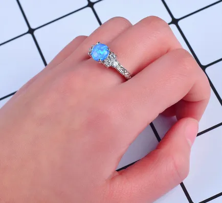 Fire Opal & Stone Ring