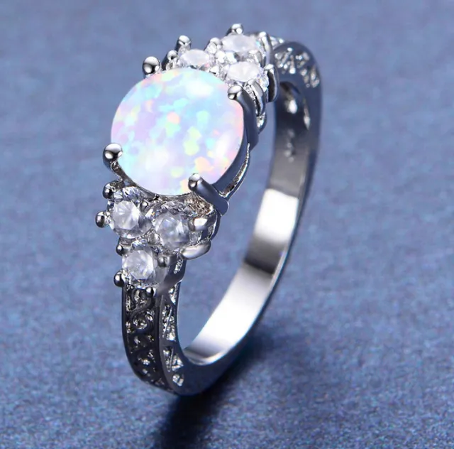 Fire Opal & Stone Ring