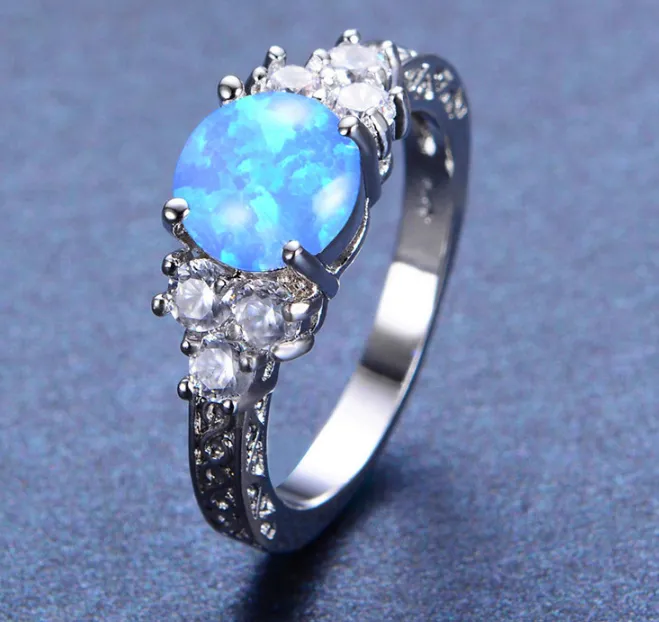 Fire Opal & Stone Ring