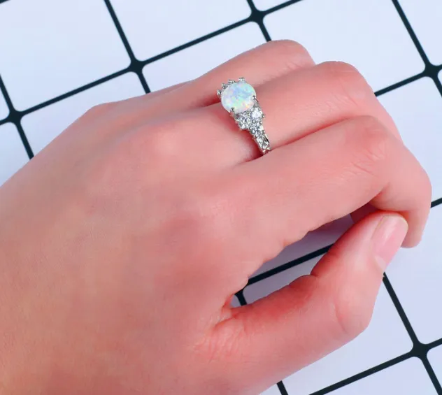 Fire Opal & Stone Ring