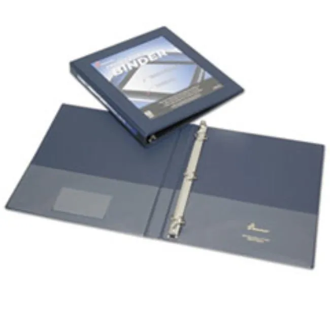 FRAMED SLANT-D RING VIEW BINDER, 1-2", NAVY BLUE (10 PACK)