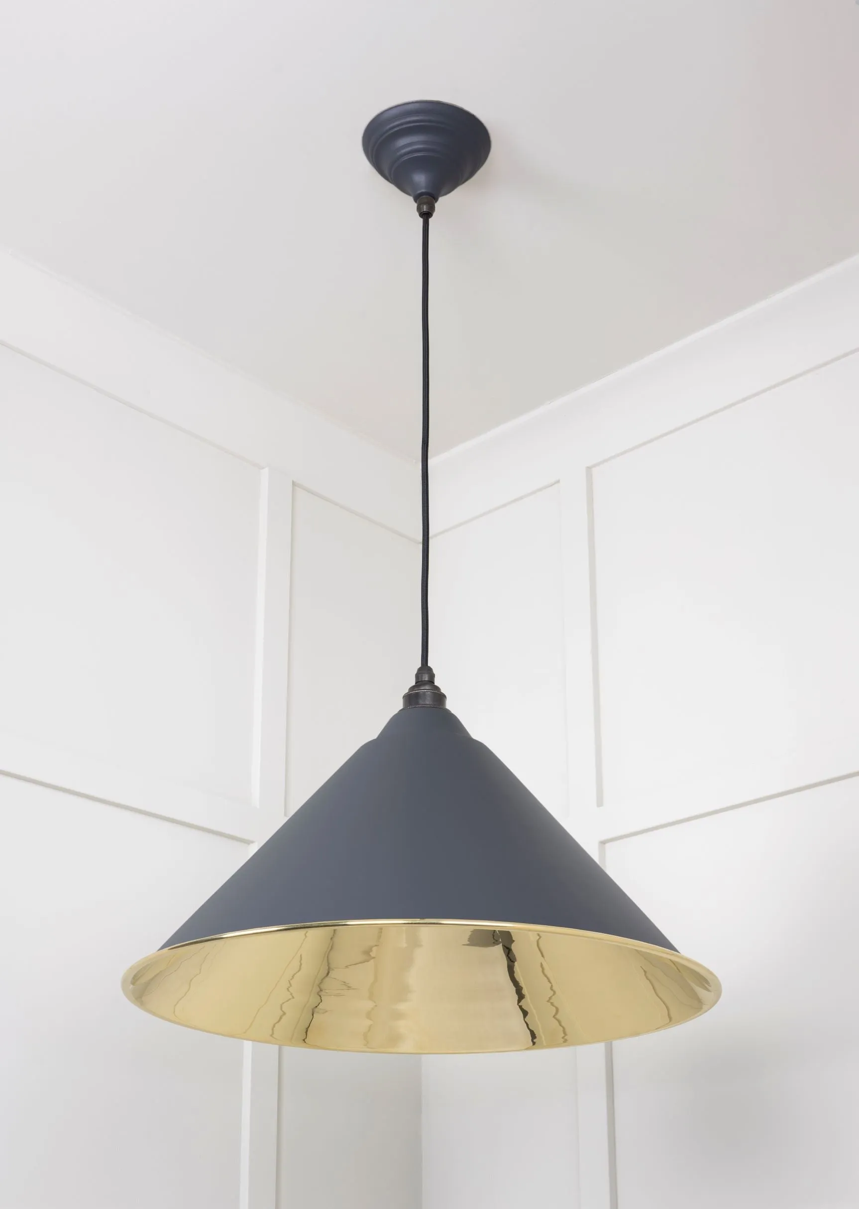 From The Anvil Smooth Brass Hockley Pendant Light