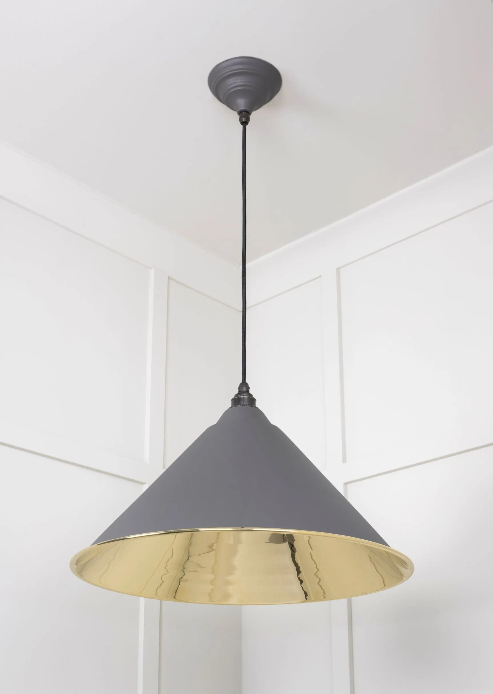 From The Anvil Smooth Brass Hockley Pendant Light