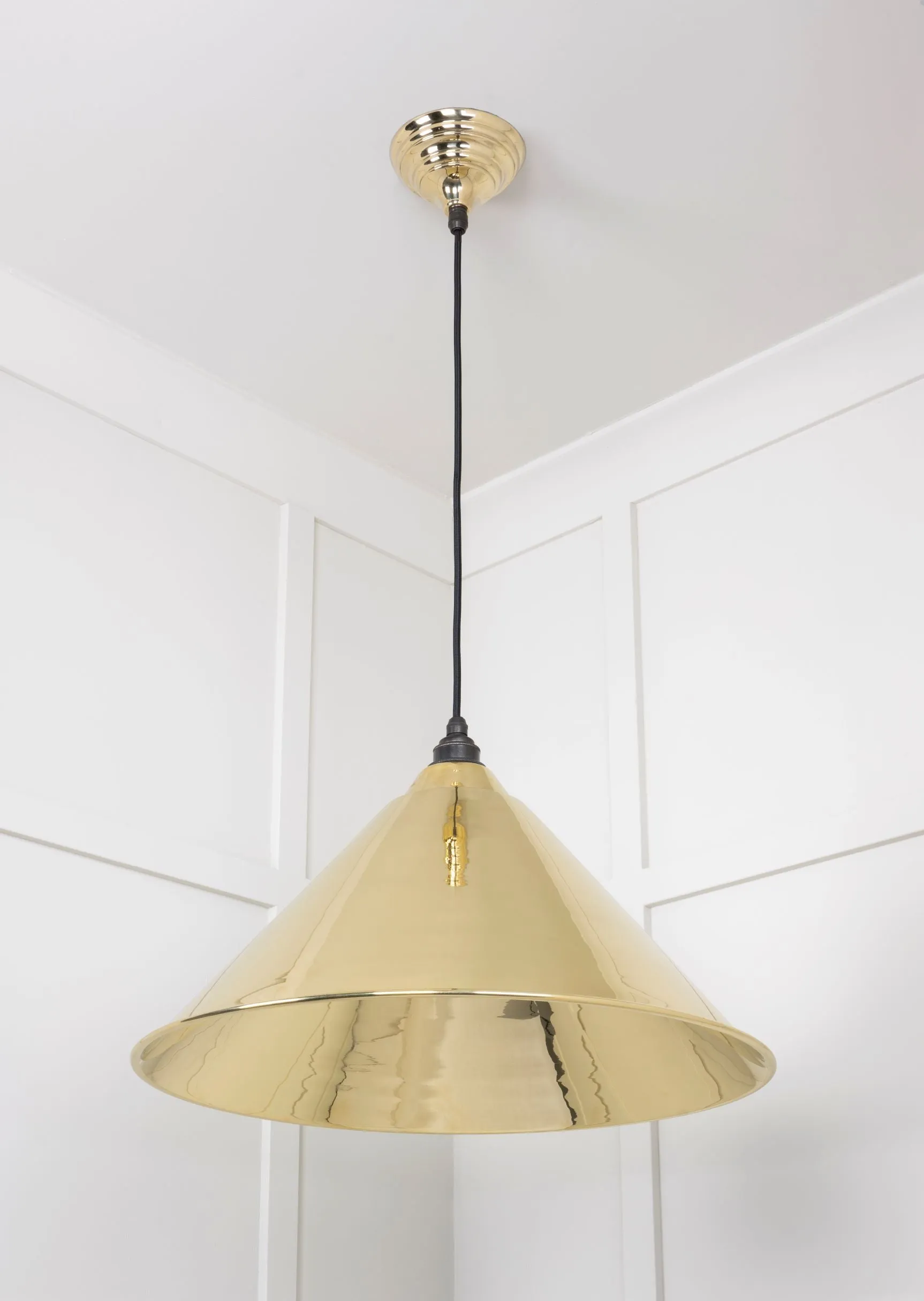 From The Anvil Smooth Brass Hockley Pendant Light