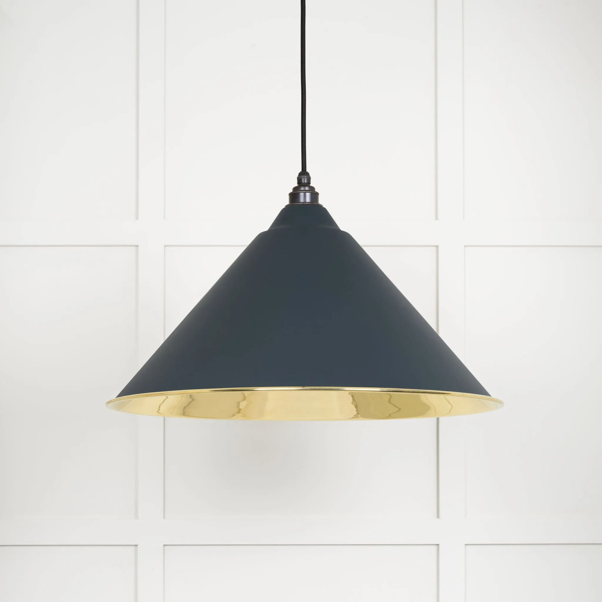 From The Anvil Smooth Brass Hockley Pendant Light