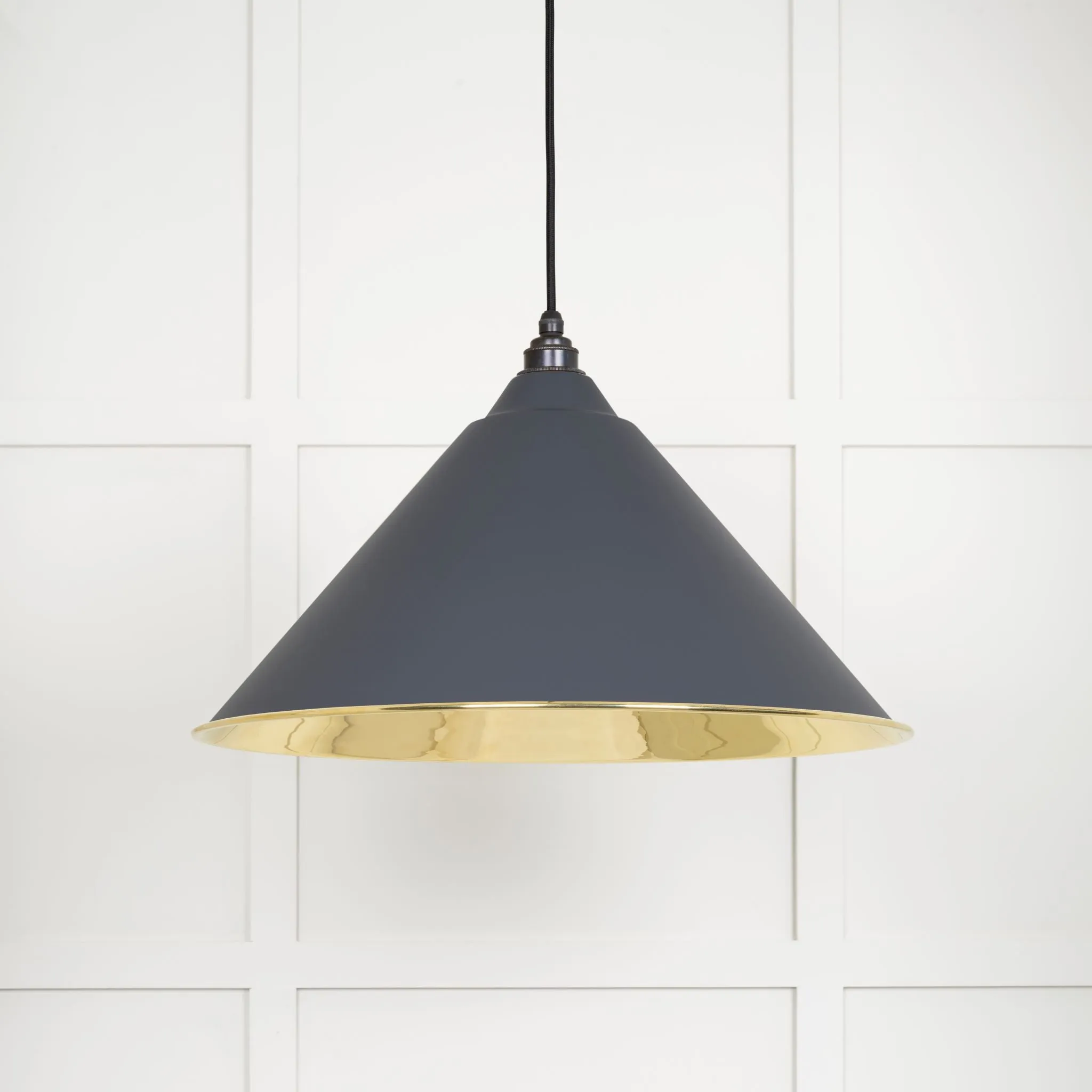 From The Anvil Smooth Brass Hockley Pendant Light