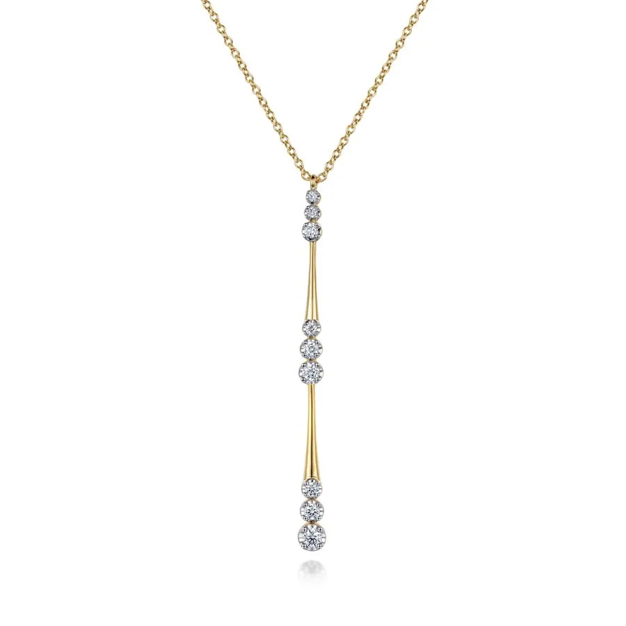 Gabriel & Co. Yellow Gold Diamond Pendant