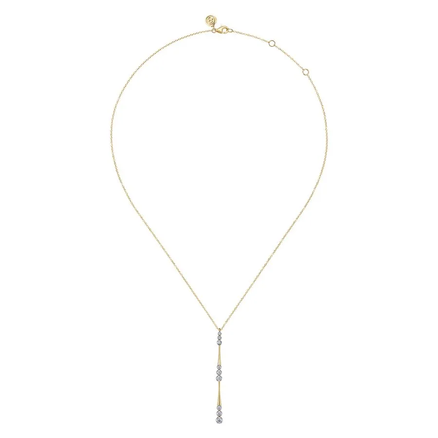 Gabriel & Co. Yellow Gold Diamond Pendant