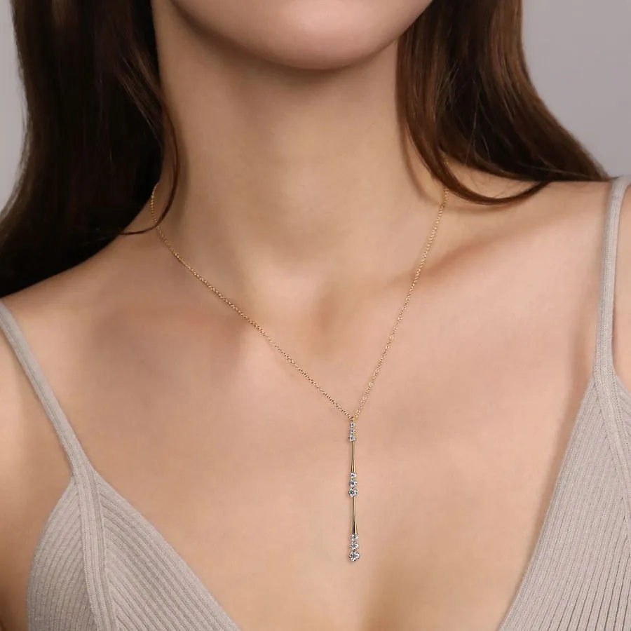 Gabriel & Co. Yellow Gold Diamond Pendant