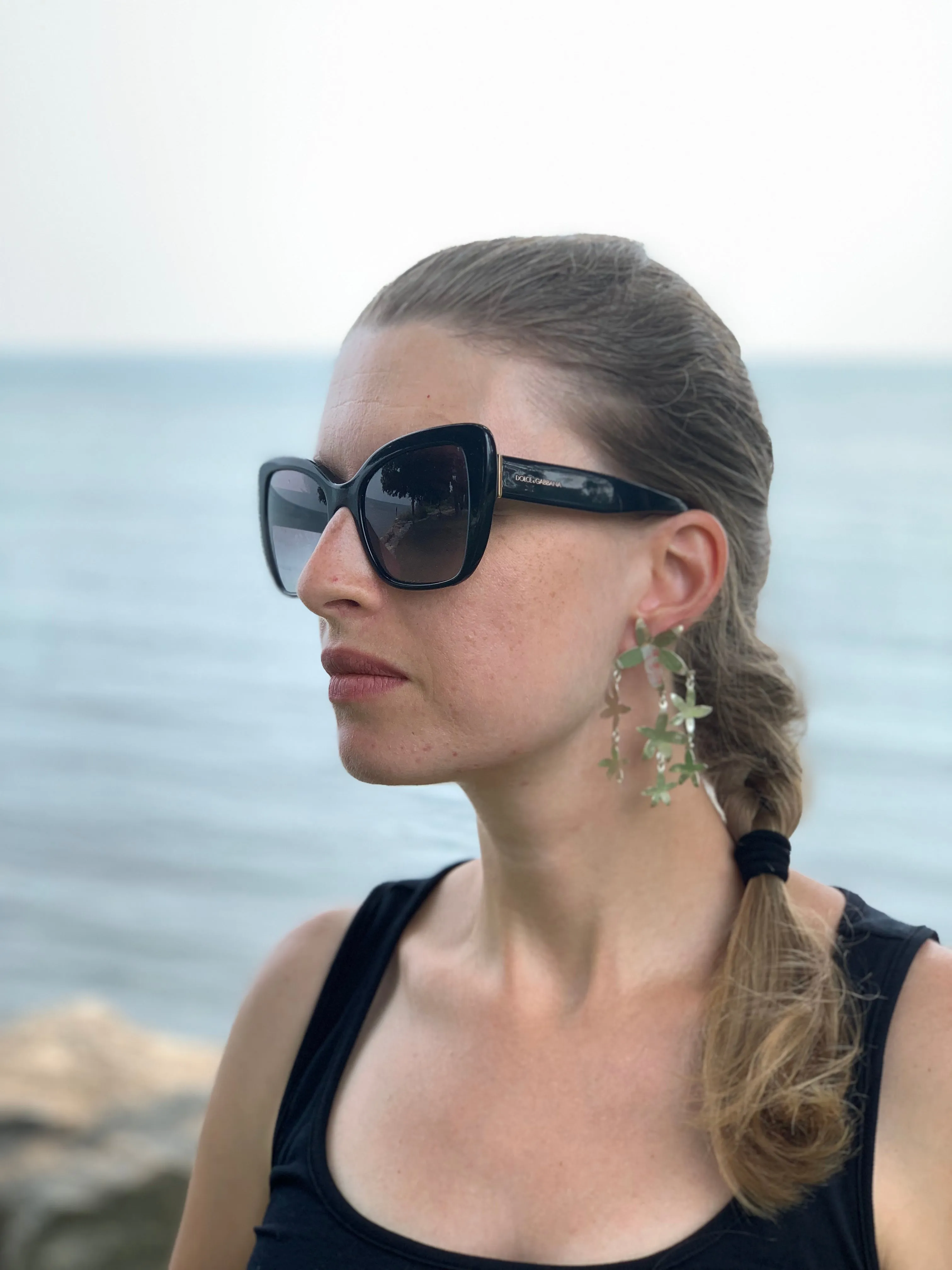 Gold jasmine earrings