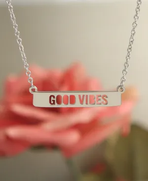 Good Vibes Cutout Necklace