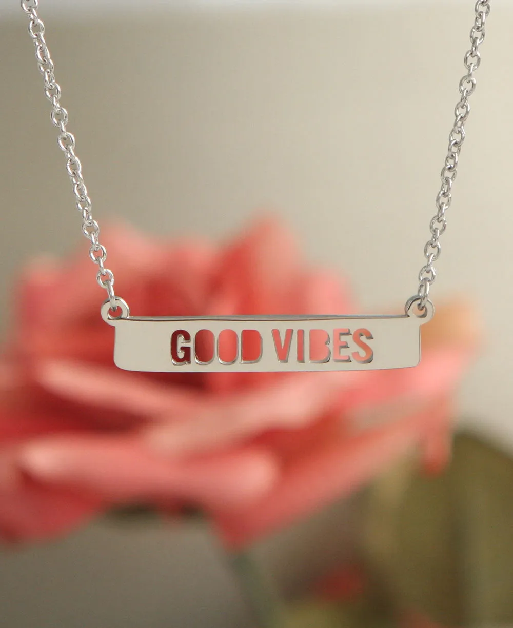 Good Vibes Cutout Necklace