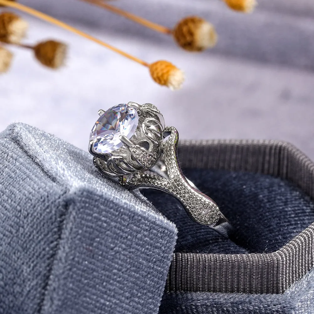 Gorgeous Women Wedding Rings Brilliant Cubic Zircon Elegant Female Party Ring