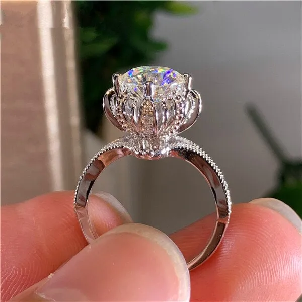 Gorgeous Women Wedding Rings Brilliant Cubic Zircon Elegant Female Party Ring