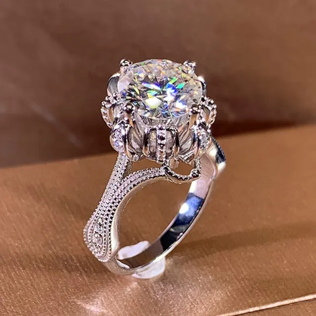 Gorgeous Women Wedding Rings Brilliant Cubic Zircon Elegant Female Party Ring