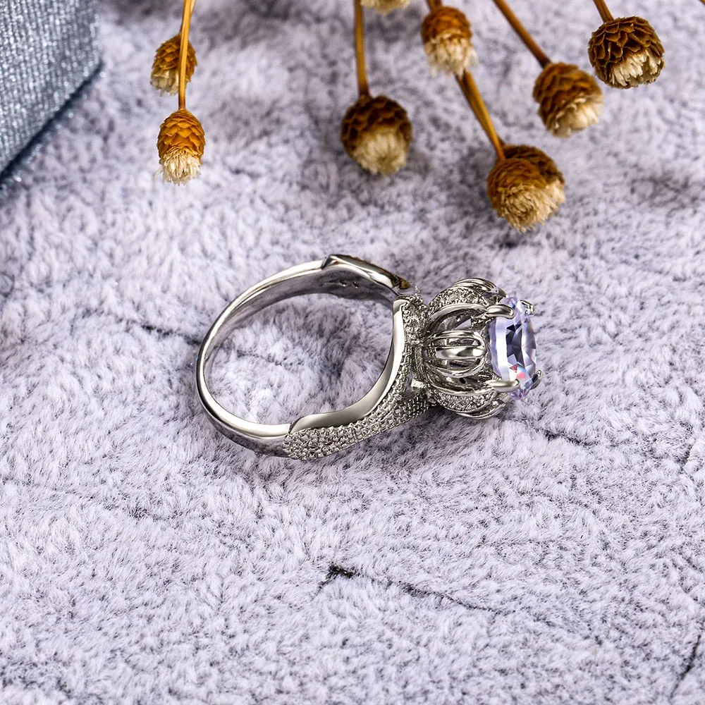 Gorgeous Women Wedding Rings Brilliant Cubic Zircon Elegant Female Party Ring