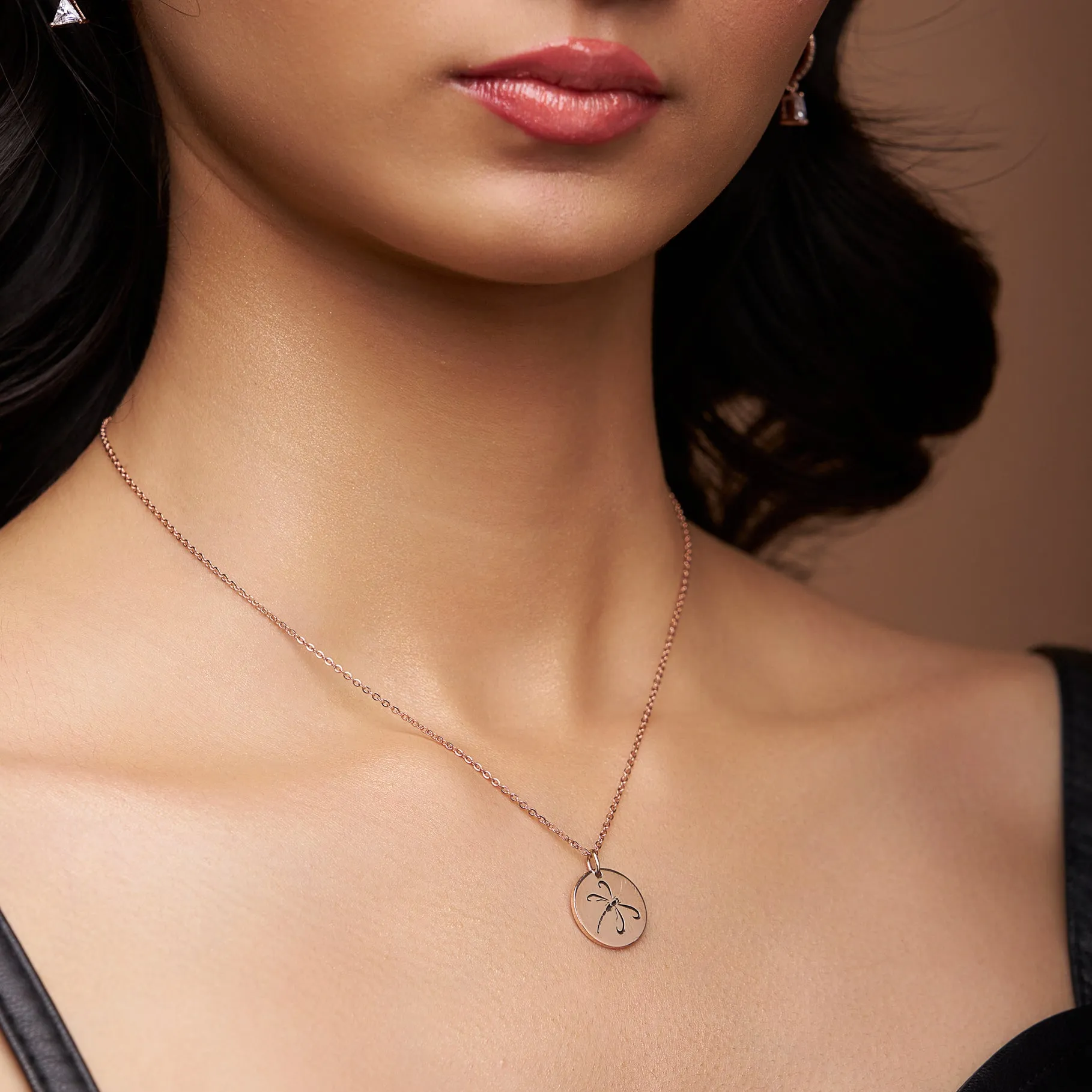 Graceful Dragonfly Print Necklace